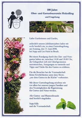 Gartentag - Tag der offenen Gartentr - Einladung